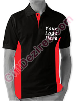 Designer Black and Red Color Mens Logo T Shirts